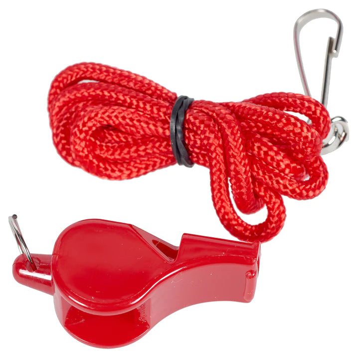 Plastic Pealess Whistle with Lanyard