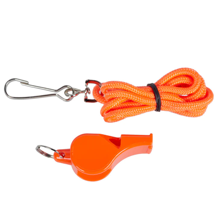 Plastic Pealess Whistle with Lanyard