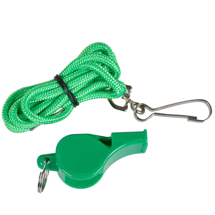 Plastic Pealess Whistle with Lanyard